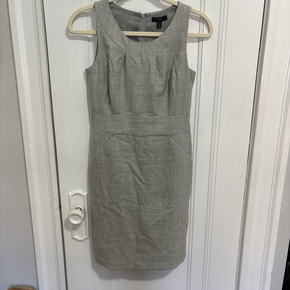 J.Crew Gray Sheath Dress - Size 0P 